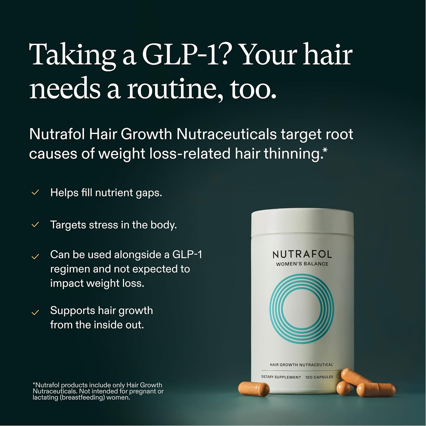 Nutrafol Women's Balance Hair Growth Supplement - 120 Capsules (30-Day Supply)
