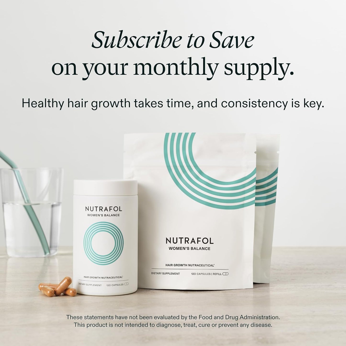 Nutrafol Women's Balance Hair Growth Supplement - 120 Capsules (30-Day Supply)