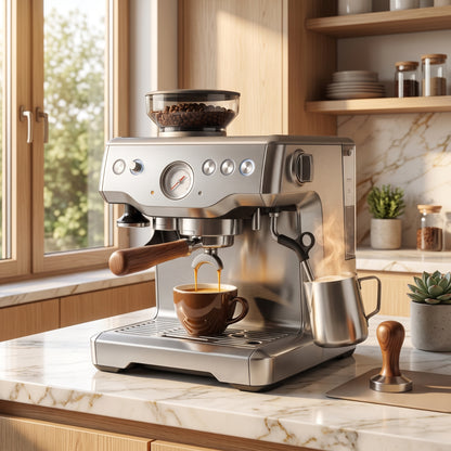 WellMeer Premium Espresso Coffee Machine – 20 Bar Pressure with Milk Frother