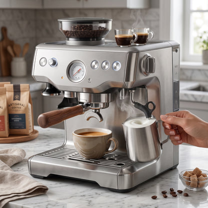 WellMeer Premium Espresso Coffee Machine – 20 Bar Pressure with Milk Frother
