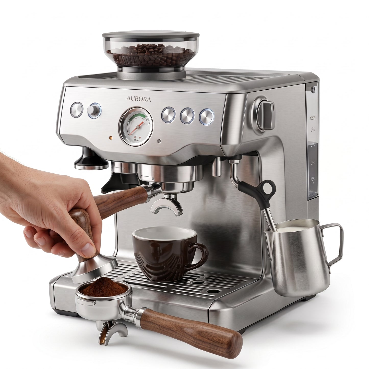 WellMeer Premium Espresso Coffee Machine – 20 Bar Pressure with Milk Frother