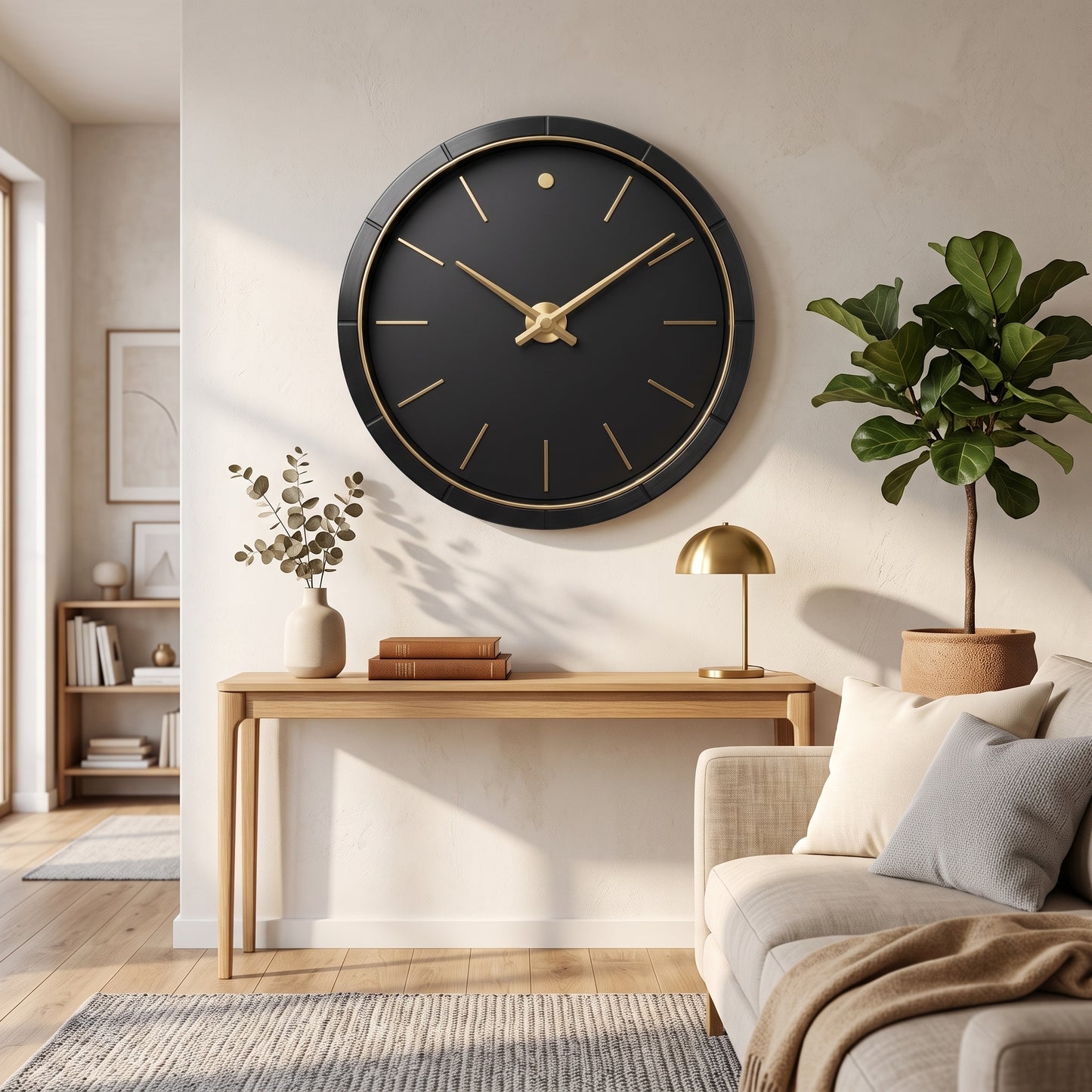 WellMeer Luxury Modern Wall Clock – Silent Non-Ticking Decorative Clock For Wall