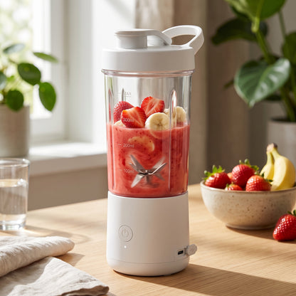 WellMeer Portable USB Rechargeable Blender – 6 Blade Personal Smoothie Maker